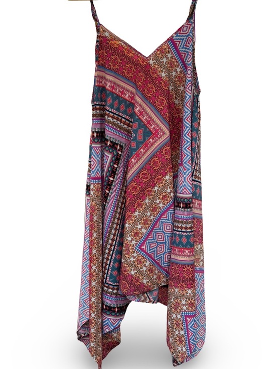 Elan Dresses & Skirts - 🌸💜 Elan Multicolor Geometric & Paisley Slip Dress cover up sundress patterned 💜🌸
